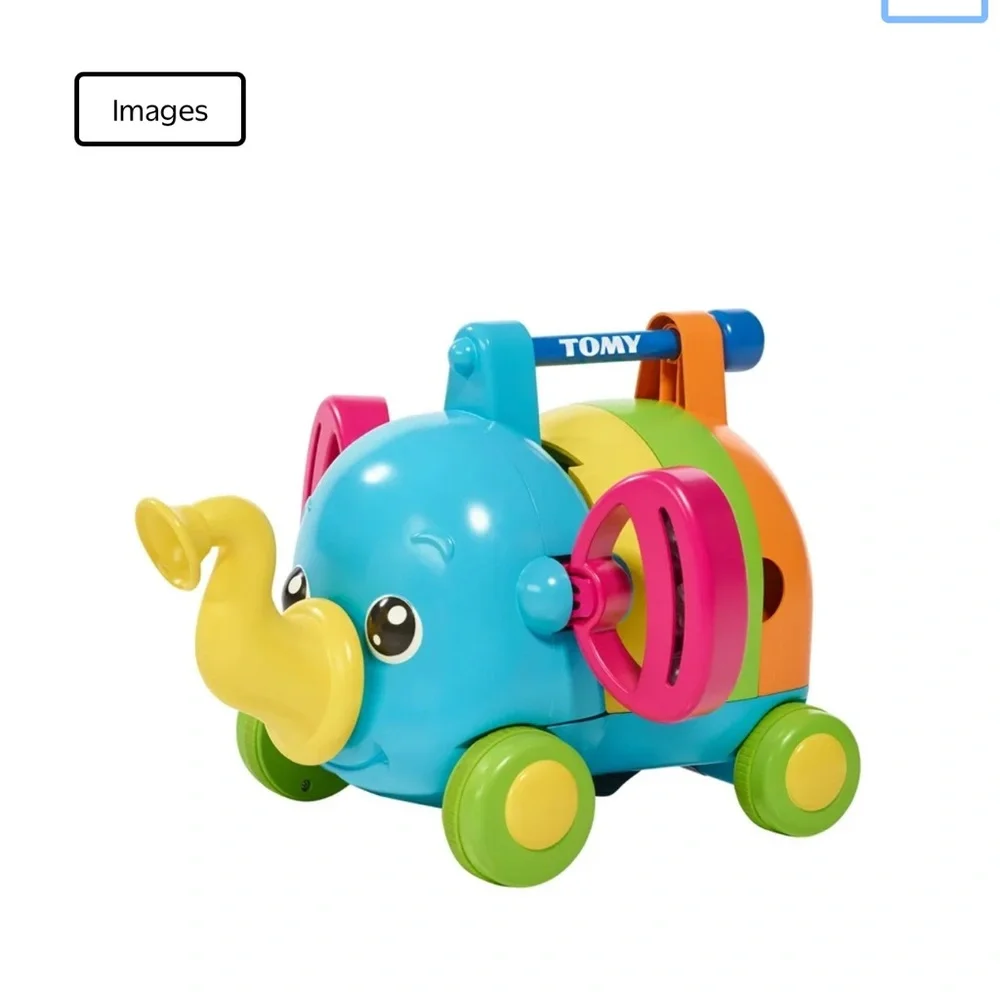 Toomies Jumbo Jamboree Colorful Elephant Pull Toy